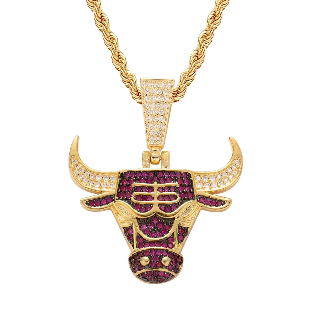 Chicago Bull Necklace Pendant Colar De Fas De Moda Colar De Basquetebol Chicago Colar De Touro Pingente