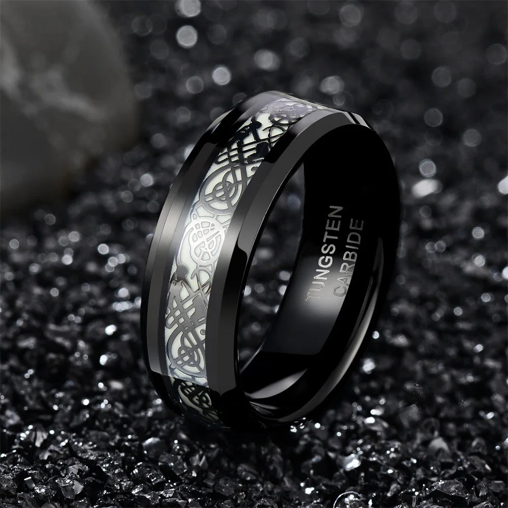 REBEL Luminous Dragon Tungsten Carbide Ring