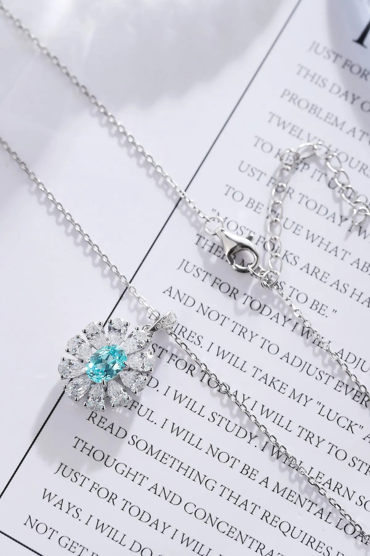 Gemfiori Anster 925 Sterling Silver High-quality Cultivated Paraiba Necklace - Suitable for Parties or As a Gift