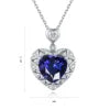Gemfiori 925 Sterling Silver Heart Pendant Necklace for Women Lab Grown Ruby Necklace Wedding Party Fine Jewelry Custom