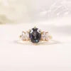 ArtistA Abiding Custom Various Designs Gold Plated 925 Silver Multishape Lab Grown Alexandrite Wedding Engagement Rings for Women
