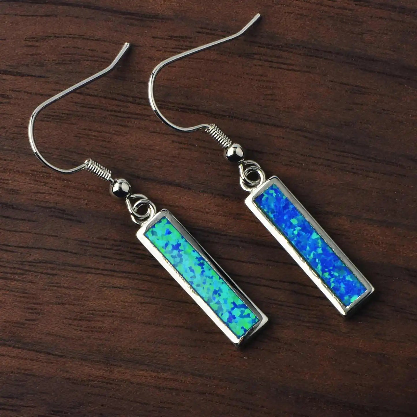 TikTok Viral Brass Geometric Ocean Opal Christian Earrings Exclusive for Beach Girls