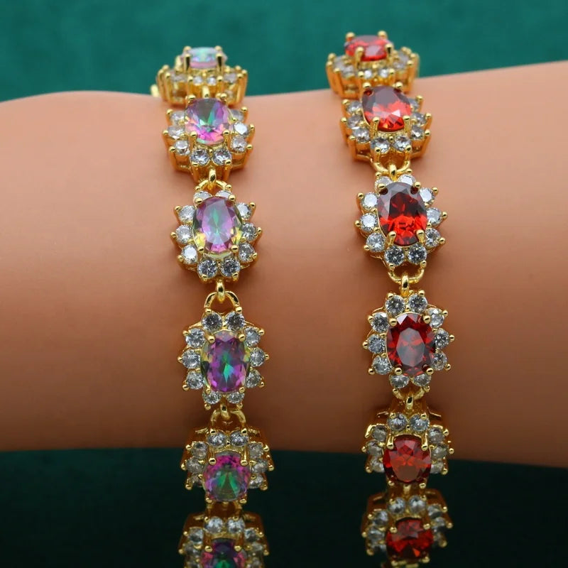 XOTICA Accessories Women Zirconia Bracelets 18K Gold Plated Jewelry Wedding Bracelet Accessories Wedding Engagement Gift