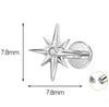 S&S ASTM F136 Titanium Labret Stud | Zircon | 83 Designs | Titanium & Gold