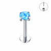 G23 Titanium Threadless Labret Monore Claw Opal Tragus Helix Stud Earrings Push-in Lip Cartilage Jewelry Children's