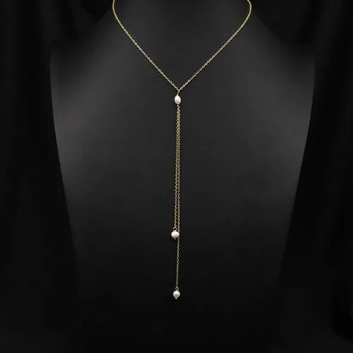 Natural Freshwater Pearl Choker Necklace Gold Plated Tassel Necklace for Women Bridal Wedding Luxury Fashion Fine Jewelry
