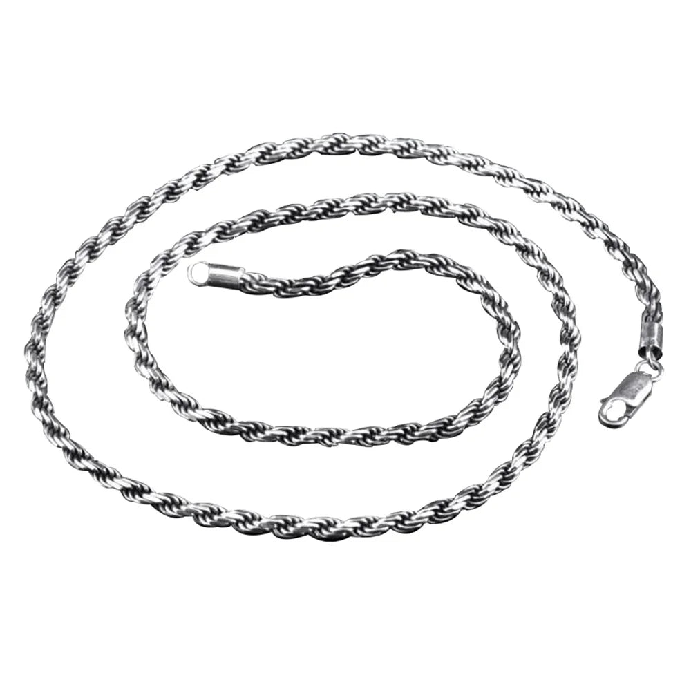 REBEL VIKING 925 Sterling Silver Vintage Chain Necklace