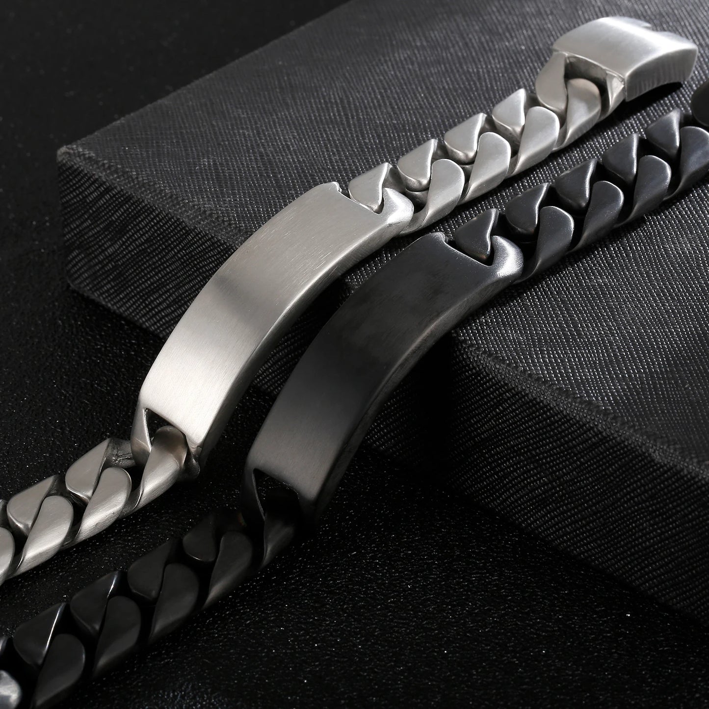 KALEN Personality Wide Meta Stainless Steel Bracelet Men