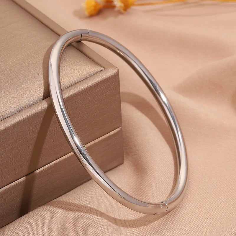 REBEL Stainless Inoxydable Stainless Steel 18K Gold Plated Roman Women Fashion Jewelry Bracelets Bangles