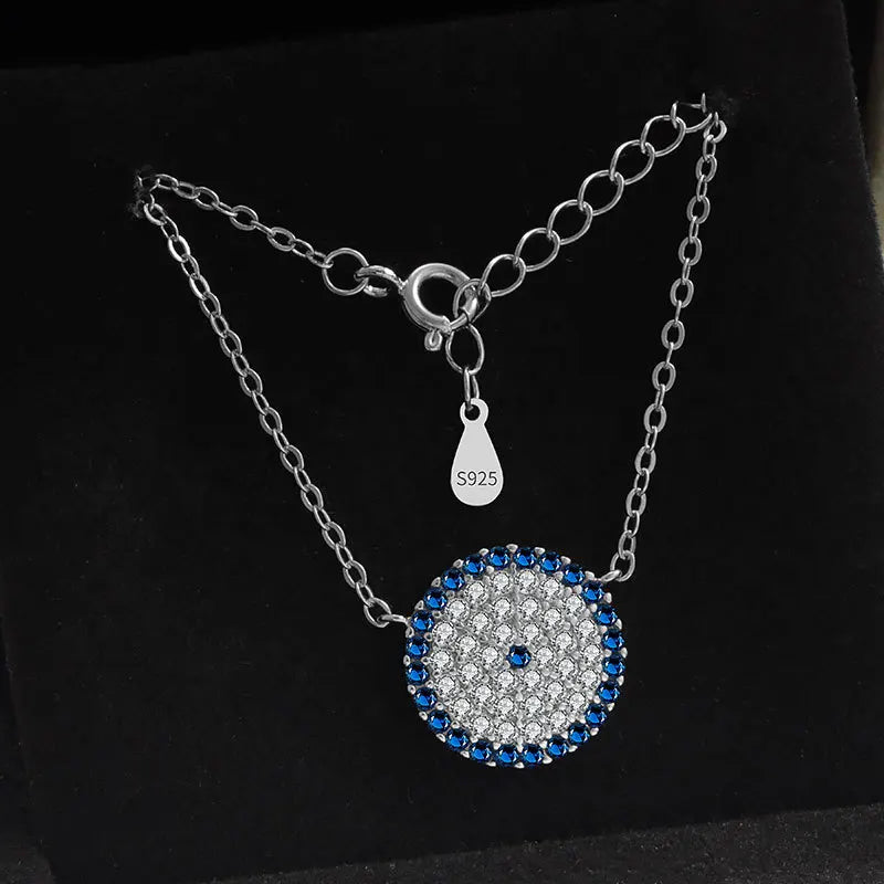 REDheart Gemfiori New Hot 2025 Fine Jewelry 925 Sterling Silver Hip-hop Eye Jewelry Set Personalized Design Unique Necklace Jewelry