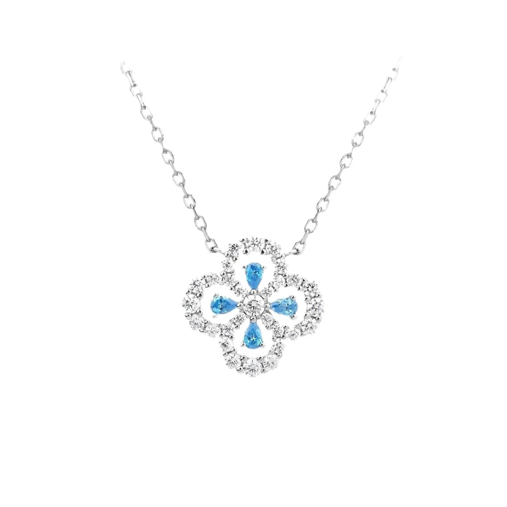 MUSHAN Jewelry Factory S925 Sterling Silver Classic Four Leaf Clover Charm Necklace Women High End 18K Gold Plated O Chain High