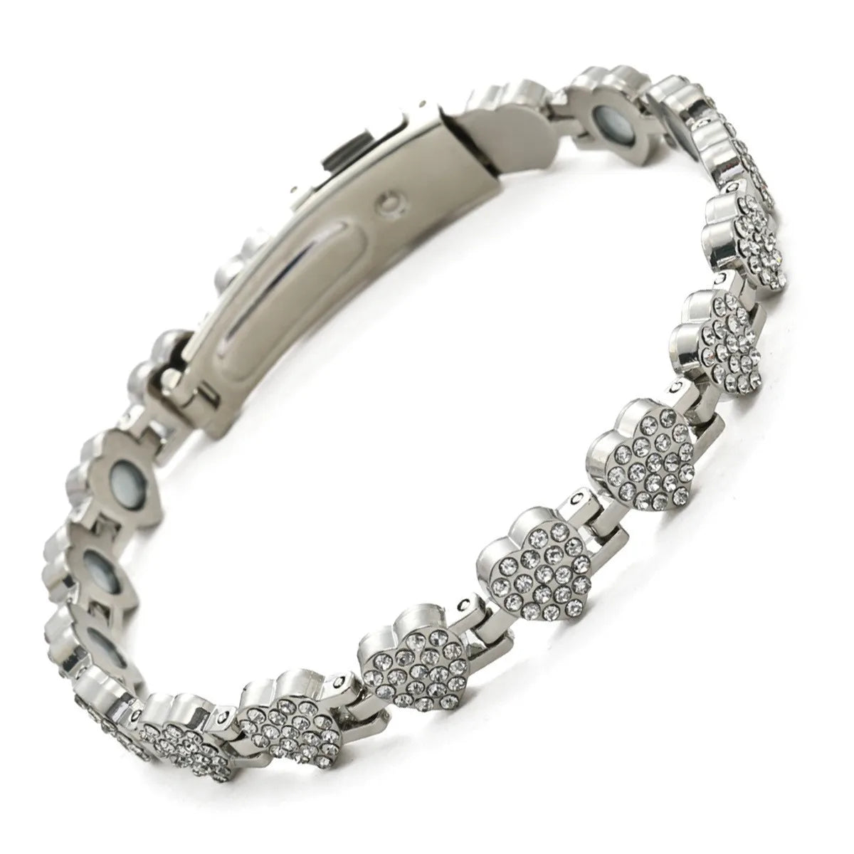 Euro-American Cross-border Hot-selling Magnetic Bracelet Stylish Luxury Lucky Clover Design Kevlar Natural Stone Single-Row