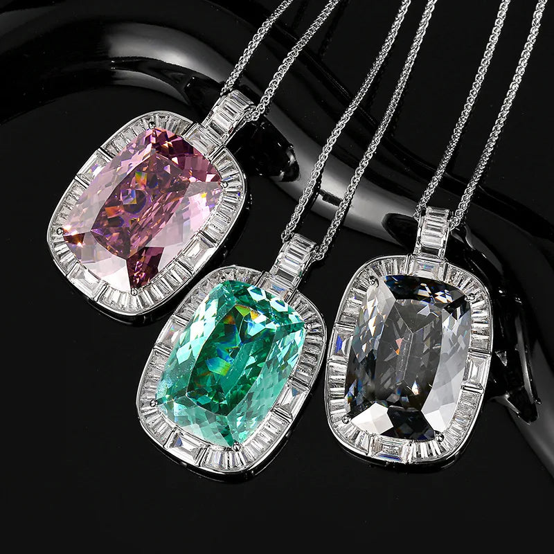 REDheart Fashion 18K Gold Plated Copper Alloy Inlaid Zircon Flower Shape Women's Luxury Pendant Necklace