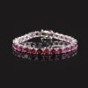 ArtistA Abiding OEM ODM Colored Gemstone 5MM 7IN 11g 925 Silver Garnet Citrine Peridot Topaz Natural Gemstone Tennis Bracelet