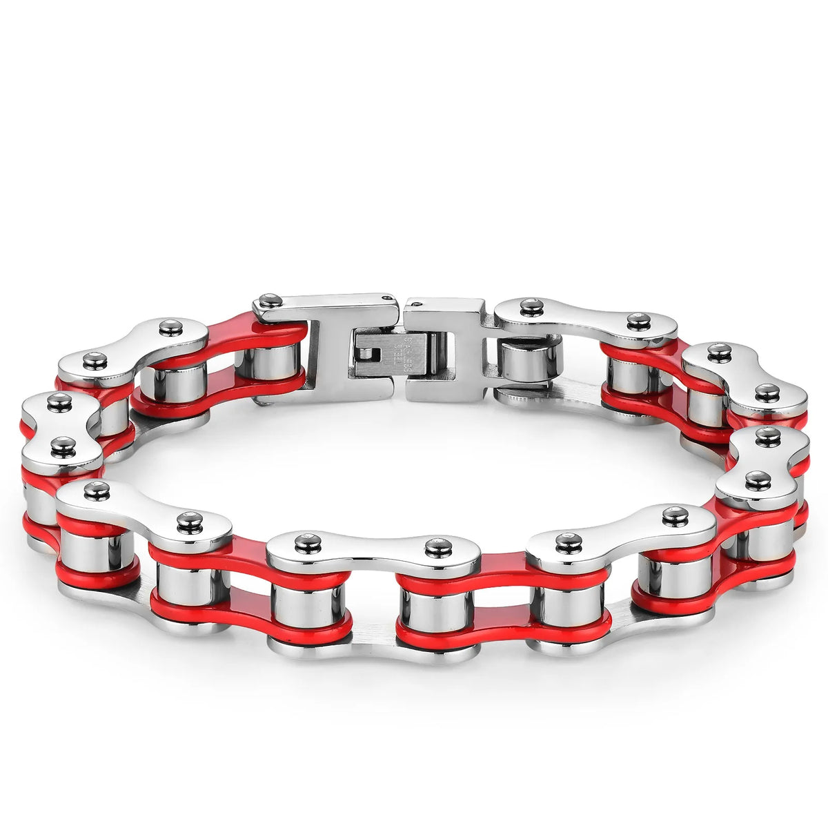 REBEL Stainless Steel Waterproof Anti Non Tarnish Personalized Hip Hop Fine Fashion Jewelry Punk Men's Biker Chain Bracelet
