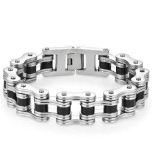 REBEL Low Price Punk Chunky Hip Hop Bike Chain Stainless Steel Motorcycle Biker Chain Bracelet