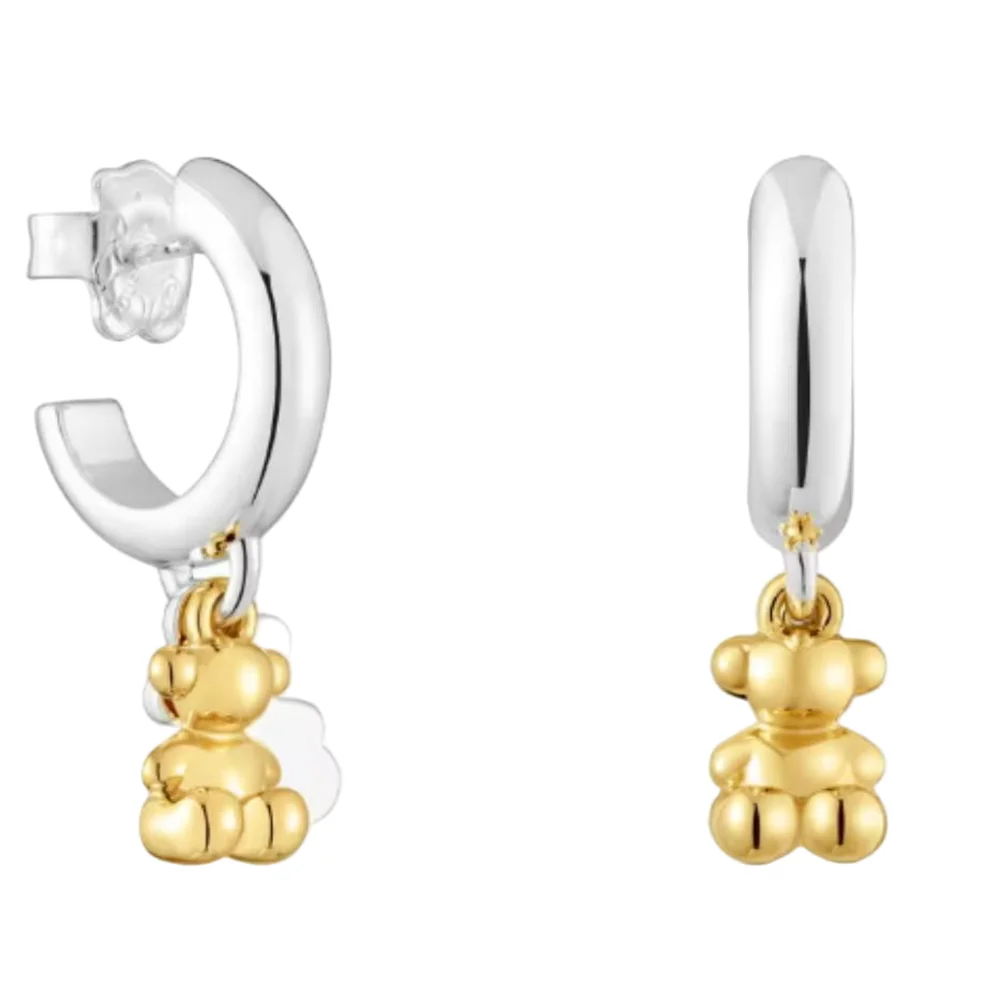 S&S Vintage Bear Drop Earrings with Imitation Pearl & Zircon — S&S Collection