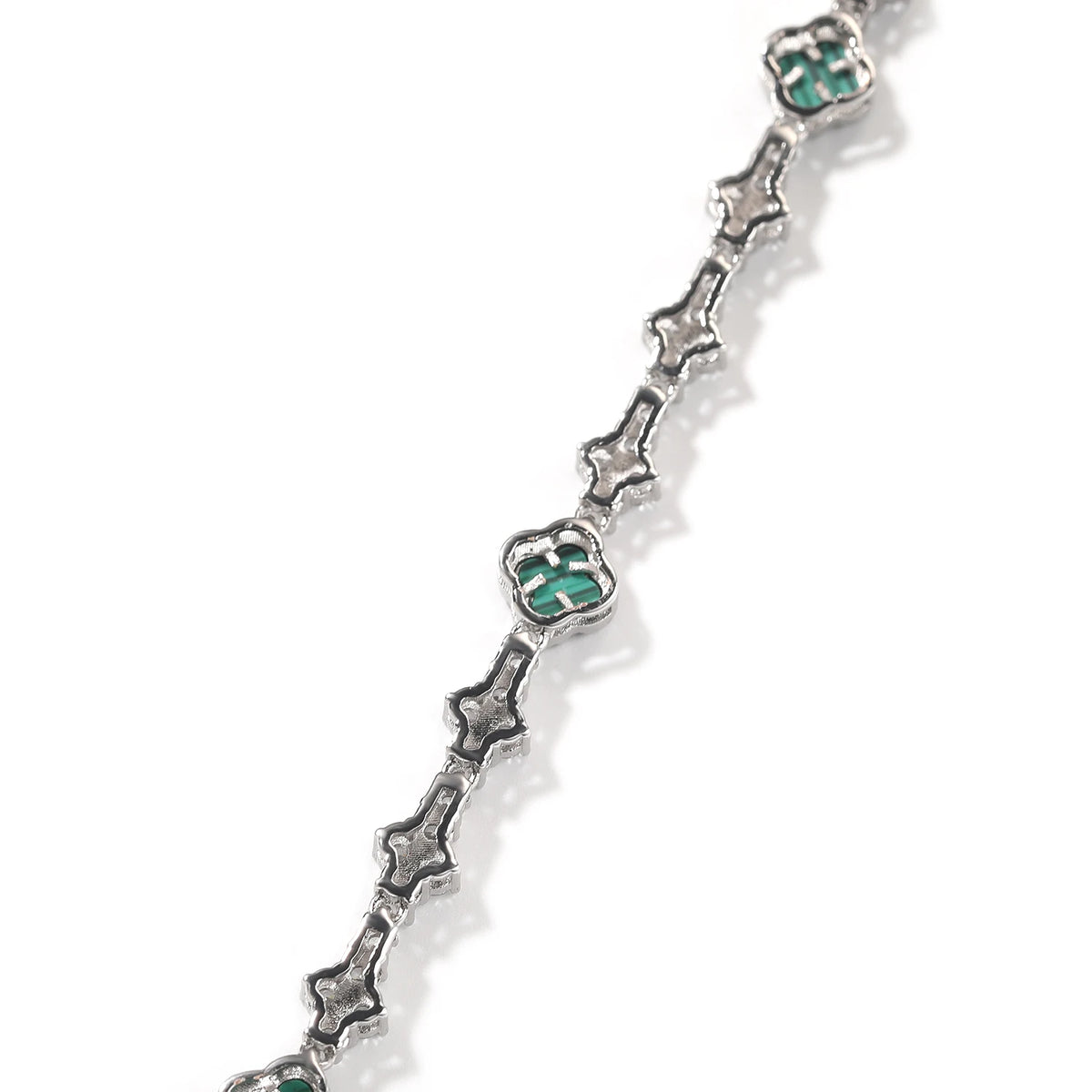 New Arrival Jewelry Iced Out Cross Chain Bracelet Four Leaf Clover Shell Pearl Bracelets for Anniversary Gift Party Jewelry