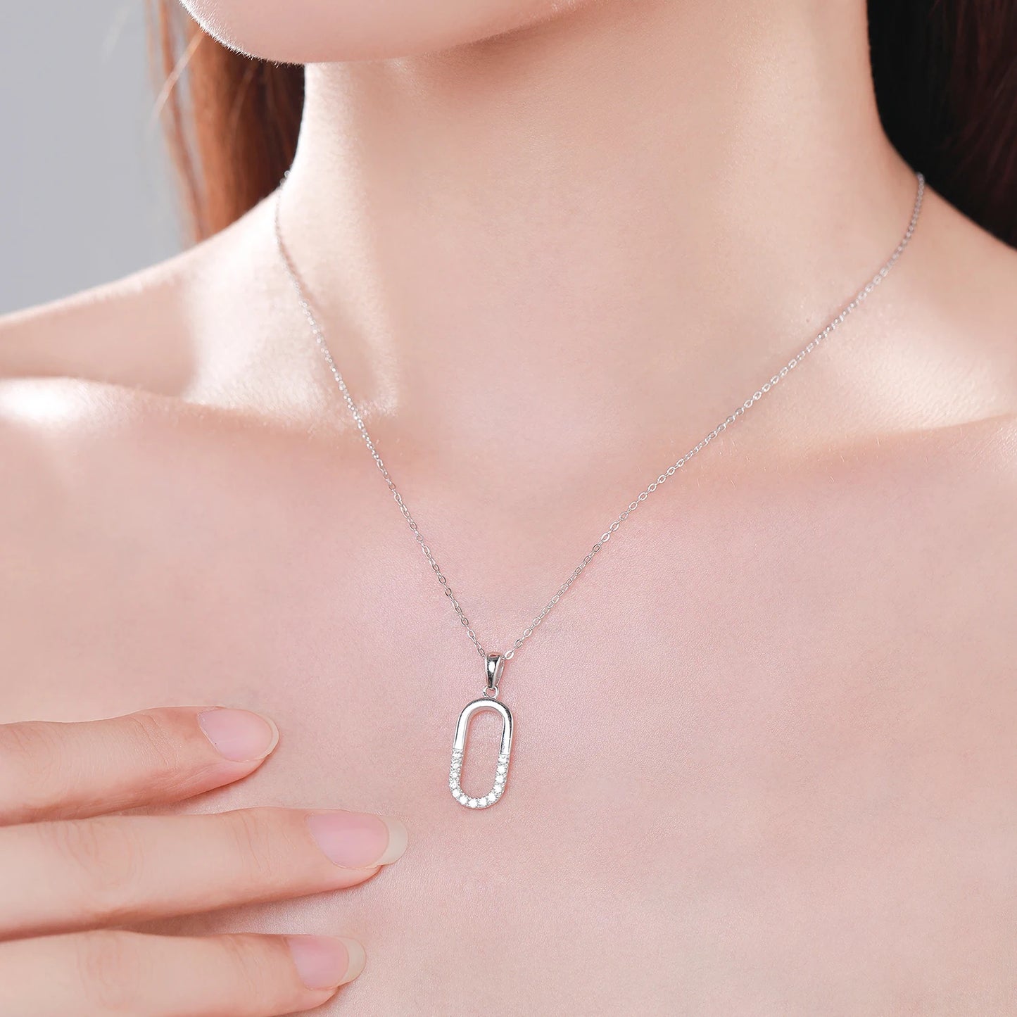 Simple Letter O Shape Geometric Oval 925 Sterling Silver Pendant Necklace Earrings For Women Anti-allergy Fine Jewelry Gifts