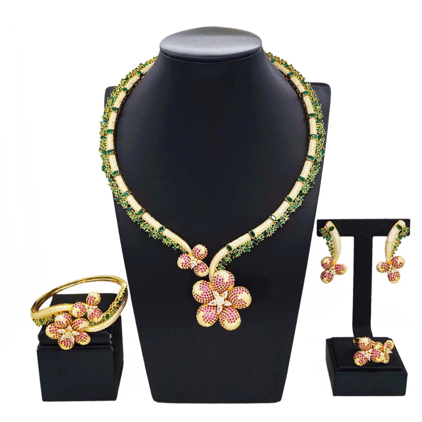 BrasZhuerrui Beautiful GoldPurple Grs Jewelry Set Cheap Een Necklace Jewelry Sets Latest Women's Christmas Gifts HZ23073186