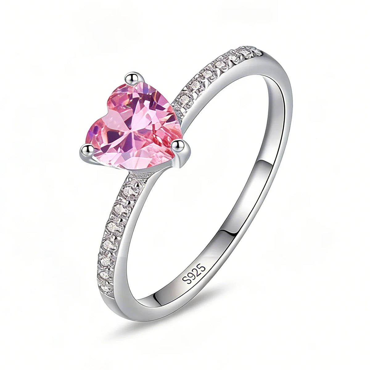 Wholesale Waterproof 5A 8A Pink Cubic Zirconia Rings 925 Sterling Silver OEM ODM Custom Factory Direct Ring Jewelry Manufacturer