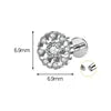 S&S ASTM F136 Titanium Labret Stud | Zircon | 83 Designs | Titanium & Gold