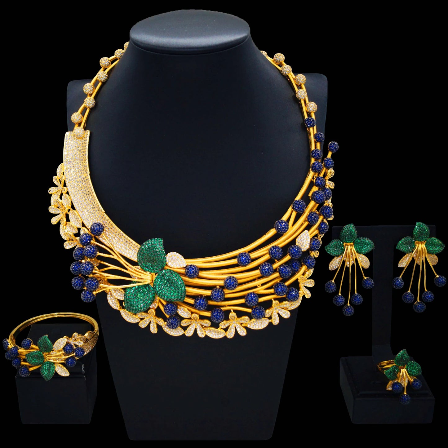 Zhuerrui Available Wedding Gold Jewelry Set Beautiful Multi Color BeadsJewelry Sets Cheap Women's Festival Gifts HZ24001270