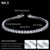 ArtistA Hip Hop Solid 925 Sterling Silver Moissanite Jewelry Tennis Chain Link Bracelet in Stock