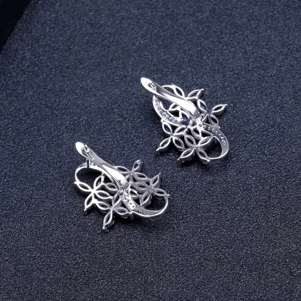 ArtistA Natural Sapphire Earrings Life Category Jewelry Sterling Silver 925 Fashion Diffusion Sapphire Earrings with U Shape Ear Studs