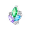 Eternal Metal ASTM F136 Titanium Multi Color CZ Flower Ear Piercing Navel&Labret Jewelry Internally Threaded Ends Tops