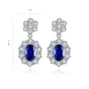 Gemfiori Anster High Quality S925 Lab Grown Sapphire Earring Stud Dainty Gemstone Stud Earrings for Women Daily Wear Gift