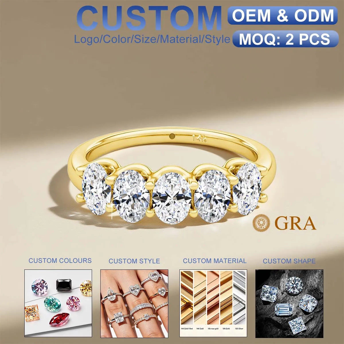 Gioiellieri -GRA Certified Jewelry Supplier for Men/Women,Oval Moissanite Engagement Rings Gold Eternity Bands Perfect Wedding Gifts OEM&ODM