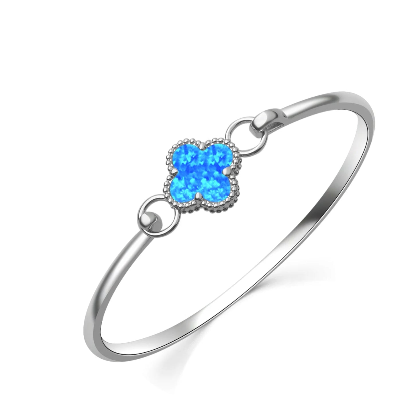 Opal Hawaii Auboo Leaf Bracelet Plated Women's Trendy Cuff Bracelet Handmade Inlaid Opal for Anniversary Wholesale