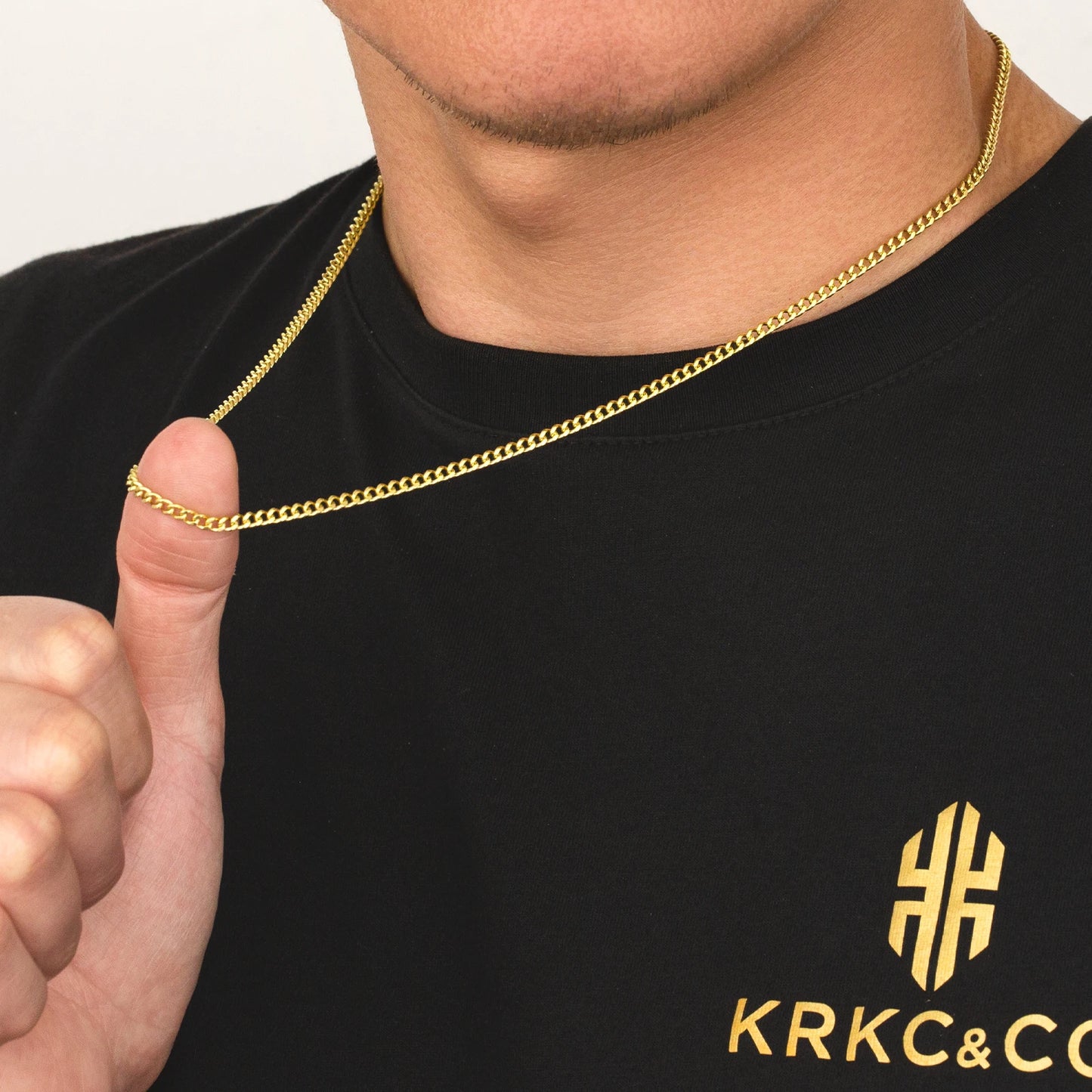 2MM 3MM 4MM Miami Cuban Stainless Steel Womens Jewelry 14K Real Gold Plated Lobster Clasp Cuban Curb Link Chain Men Necklace