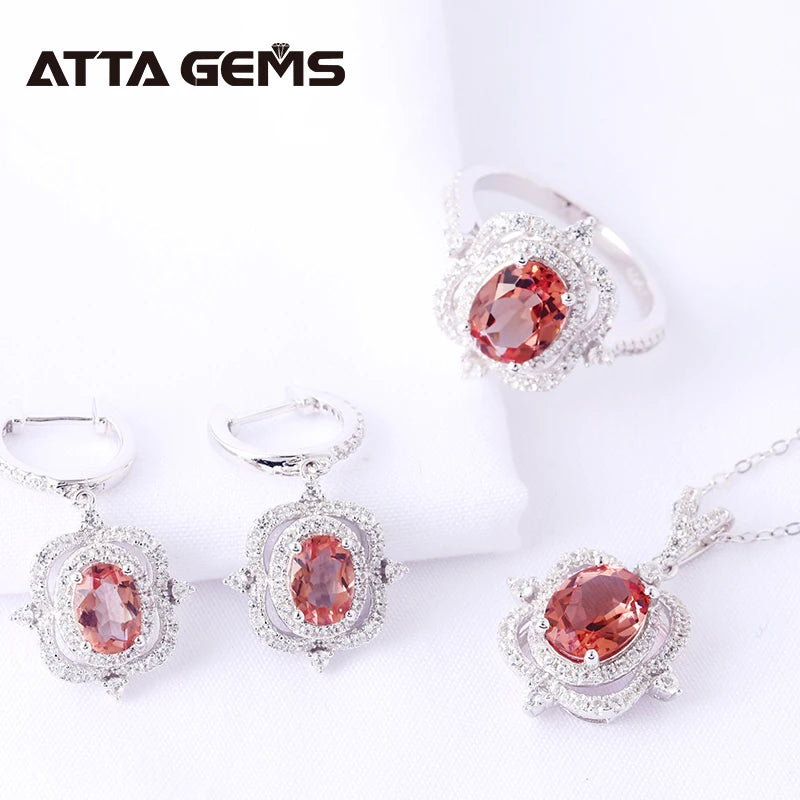 Zultanite Jewelry Sets 925 Sterling Silver Created Diaspore Dangle Earrings Ring Yellow Gold Color Change Gemstone Women's