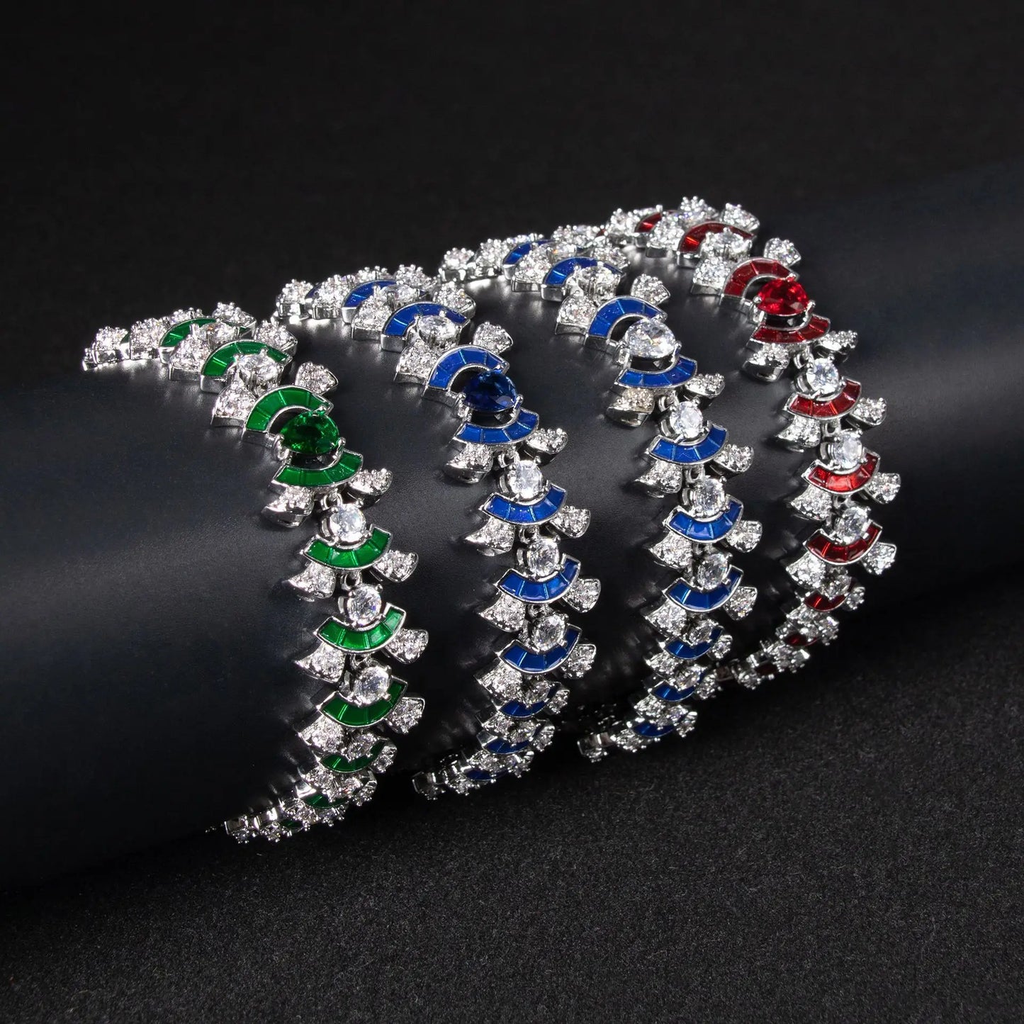 Luxury Bling Zircon Crystal Earrings Necklace Set Statement Engagement Wedding Bridal Jewelry Set for Women