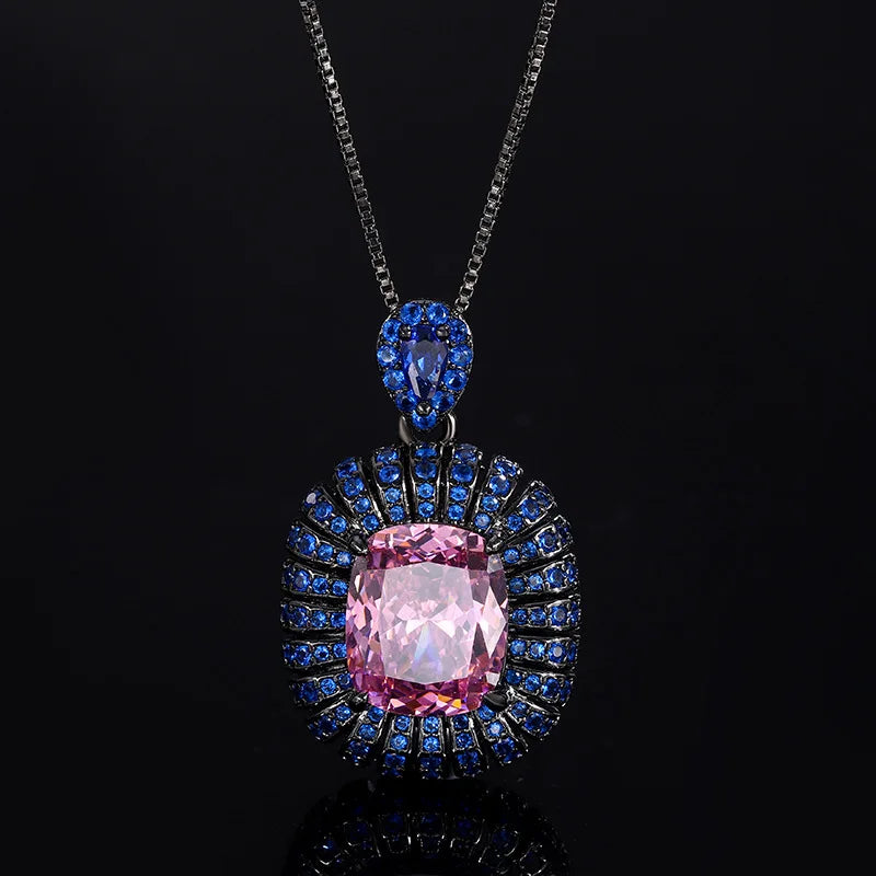 Gemfiori Light Luxury Earrings Necklace Ring Set High-end and Elegant Jewelry Fashionable and Versatile Jewelry