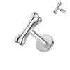 S&S ASTM F136 Titanium Labret Stud | Zircon | 83 Designs | Titanium & Gold