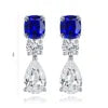 Gemfiori Hot Sale Vintage Wedding Drop Earrings Lab Emerald 925 Sterling Silver Pendant Her Christmas Gift Idea Fast Shipment Autumn