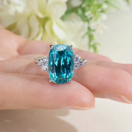 Messi Jewelry MSR-2149 Fashionable Design 10k Gold Oval Shape Lab Grown Gemstone Ring