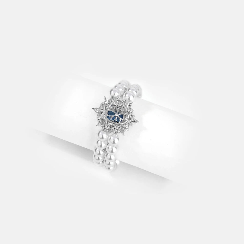 Silverelli | 925 Sterling Silver High Carbon Diamond Chain & Link Bracelet | Platinum Plated