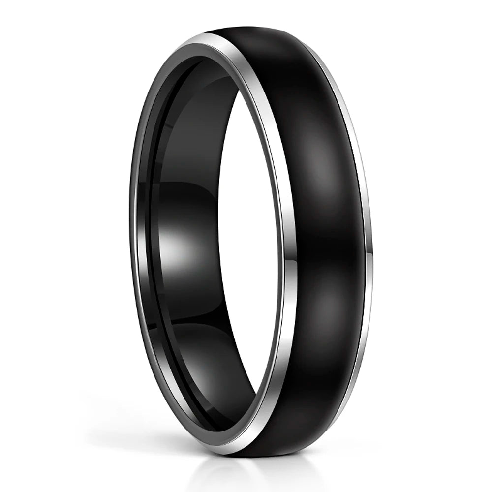 NEWLiFE REBEL 6mm / 8mm Black Tungsten Band Ring