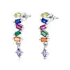 Wholesale Customized Dainty Earring Cz Diamond Jewelry Sterling Silver Earrings 925 Silver Jewelry 18k Gold Ear Loops