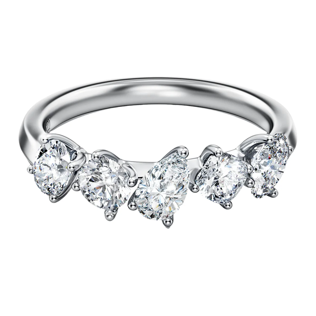 S&S Vintage Fancy Elegant Brass Zircon Ring Long-lasting Bright Shine Wedding Engagement Jewelry for Fashion Women