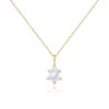 ArtistA Abiding High-end Moonstone Necklaces Yellow Rose Gold Plated 925 Silver Genuine Milky Blue Moonstone Pendant Charm Necklace