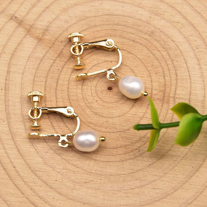 New Jewelry Yiwu Wholesale Gold Plated Natural Pearl Earings Jewelry Women Korean Wholesale Bulk 18K Gold Plated Jewelry