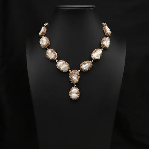 GLSEEVO 18K Gold Plated Natural Freshwater Pearl Jewellery Sets — Luxury Bridal & Wedding Collection