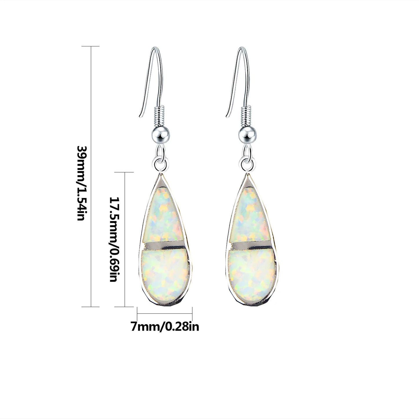 TikTok Hot Sale White Opal Studs Must Have for Cute Girls