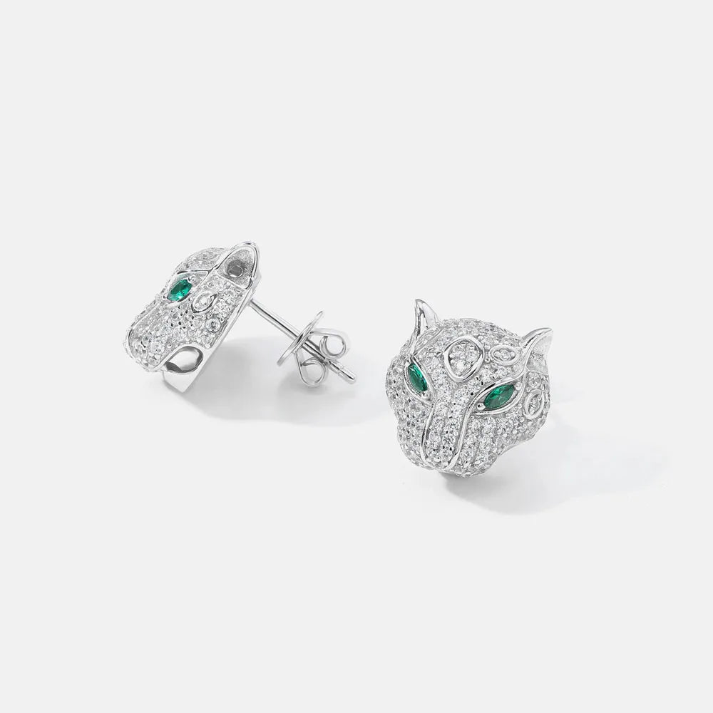MUSHAN Jewelry Factory S925 Sterling Silver Stud Earrings High End Electroplated Gold High Carbon Diamond Jewelry