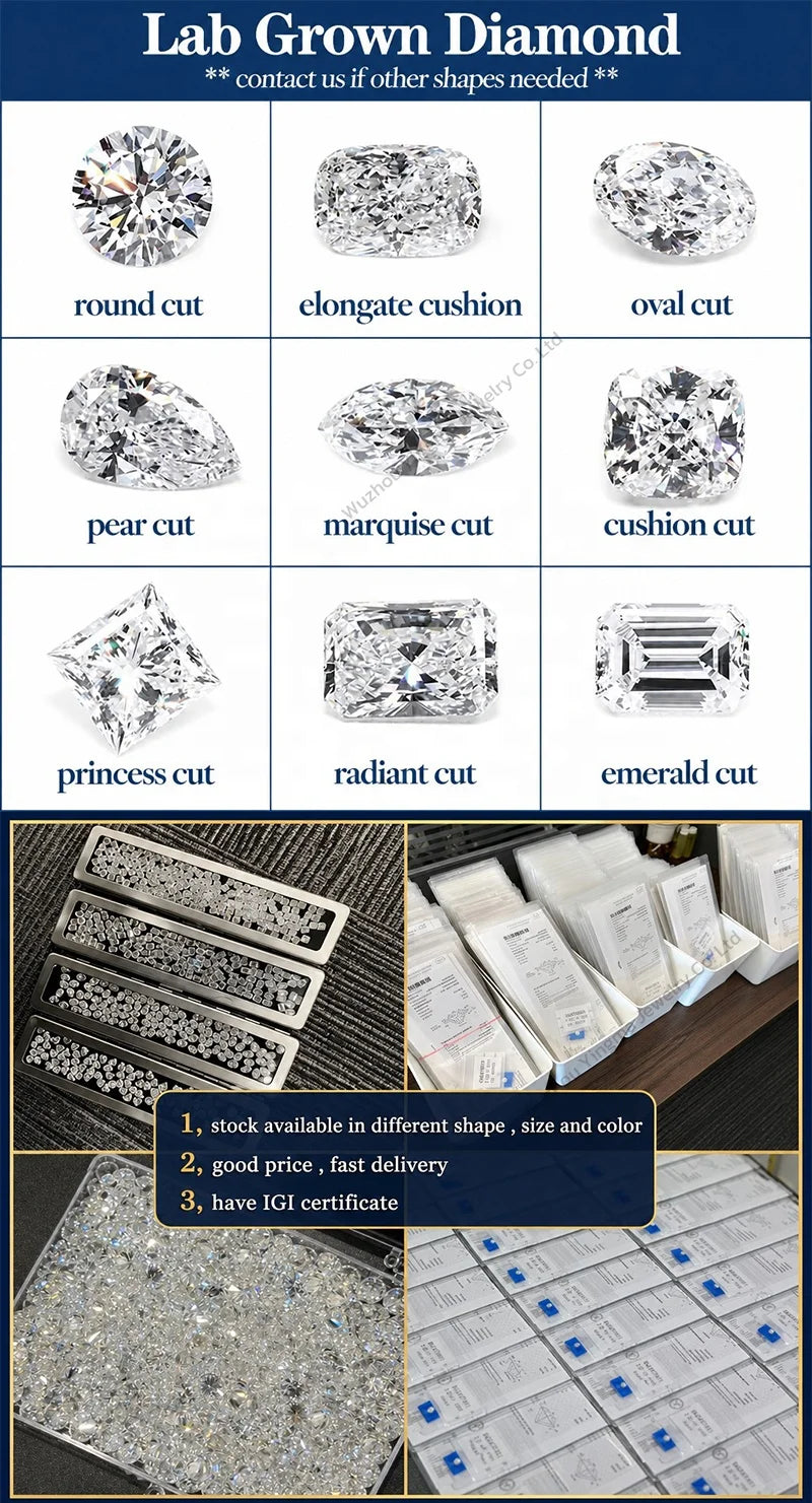 Gioiellieri Elegant Emerald Cut Lab Grown Diamond Ring 3CT D VVS2 9K 10K 14K 18K White Gold/Yellow Gold/Rose Gold Women Fine Fashion Jewelry